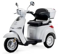 VELECO Cristal -Mobilitätsroller mit 3 Rädern - komplett montiert und fahrbereit - modernes Design - fortschrittliches Federungssystem - große Räder - Dreirad Seniorenmobil (WEIß)