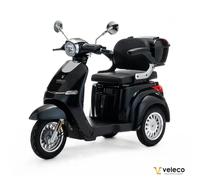 VELECO 3 Räder Elektroscooter 1000W Seniorenmobil E-Fahrzeug 3 Farben (Schwarz)