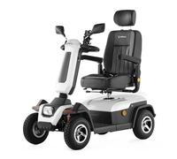 Veleco ® Sharpy Komfort 4 Rad Seniorenmobil Mit Straßenzulassung, Hohe Tragfähigkeit 200 Kg, Vollfederung, Led-beleuchtung, Sicher Und Robust Elektromobil (Weiß)