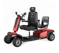 VELECO SHARPY TWIN - Vierrädriges Elektromobil für 2 Personen - leistungsstarker Motor und langlebiger Batterie - Zweisitzer (Rot)