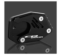 Velospeed Für Honda CB650R 2019-2023 Motorrad CNC-Unterstützungsplatte Kickstand Seitenständer Pad CB 650r CB 650r Zubehör Farbe Schwarz