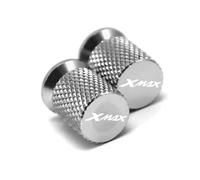Ventileinsatzkappen Für Yamaha Xmax 300 400 125 150 XMAX300 XMAX400 XMAX125 XMAX150 Motorrad Zubehör Rad Reifen Ventil Kappen CNC Luftdichte Abdeckungen(Silver)
