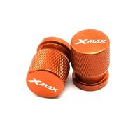 Ventileinsatzkappen Für Yamaha Xmax 300 400 250 125 XMAX300 XMAX400 XMAX250 XMAX125 Motorrad Zubehör Rad Reifen Ventil Kappen CNC Luftdichte Abdeckungen(Orange)