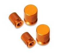 Ventilkappen Zubehör Für Skoda Für VRS Für Octavia Für Kamiq | Aluminium Staubdicht Ventilkappen Auto Staubschutzkappen(Orange)
