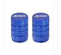 Ventilkappenteile Motorrad-Reifenventil, CNC-Aluminium-Reifen-Luftanschluss-Vorbau-Abdeckkappe, Zubehör Für Yamaha Xmax 125 250 300 400, Ganzjährig(Blu)