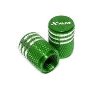Ventilkappenteile Motorrad Reifenventilkappe Staubdicht Universell Passend Für Yamaha Xmax 125, 250, 300 400(Green)