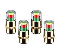 Ventilschaftkappen Für Reifendrucküberwachung Im Auto - 4 Stück, Verbessertes Fahrvertrauen, Luftventilkappen Für Autos | Reifendruckanzeige Für PKW-LKW-Motorradanhänger