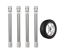 Ventilverlängerung für Reifen-Ventil 4 Stück Verlängerung Ventiladapter für Auto Ventilverlängerung Autoventil Metall Reifenventilverlängerung Autoventil Verlängerung für Ventile von Auto/LKW, 100 mm