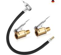 Ventilverlängerung Set,35cm Reifenfüller Schlauchadapter mit 2 Stück 8mm Au