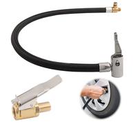 Ventilverlängerung Set 50cm Reifenfüller Schlauch mit 8mm Autoventil Hebelstecker Air Chuck Reifenfüllschlauch Autoventil Adapter Universal Reifenfüller Schlauchadapter für Auto Fahrrad Motorrad