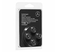 Ventilzierkappen Set 4-teilig chrom schwarz Original Mercedes-Benz Ventilkappen