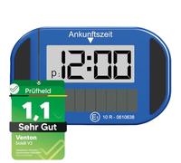 VENTON [Test SEHR GUT, Note 1.1] Elektronische Solar Parkscheibe mit Zulassung, Automatische Digitale Parkuhr Elektrisch für alle PKW, Auto Zubehör Innenraum & Gadgets Digital Solar-Parkscheibe