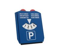 VENTUX GEAR Parkscheibe Auto - StVO-Konform mit Eiskratzer - Gummilippe Einkaufswagenchip | Robustes ABS | Parkuhr PKW LKW | Multifunktional