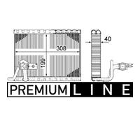 Verdampfer, Klimaanlage BEHR MAHLE AE 124 000P