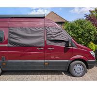 Verdunkelung MB Sprinter und VW Crafter (Crafter BJ. 2006-2016) - Set für Frontscheibe, Vordertüren, Schiebetür und Hecktüren