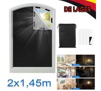 Verdunkelungsfolie UV-Schutz Fenster Folie Sonnenschutz Sichtschutzfolie 2x1,45m
