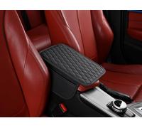 VERED Auto-Armlehnen-Pad für VW T-ROC SUV 2017 2018 2019 2020 2021 2022 2023 2024 2025 2026, Leder Auto Mittelkonsole Armlehnenpolster Dekorations Zubehör,C-Black