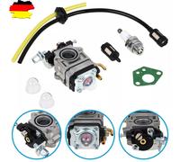 Vergaser für Motorsense 52cc 49cc 43cc Carbu mit Schlauch Zündkerze MP15 Silber