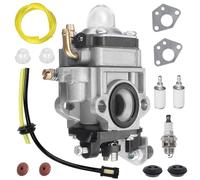 Vergaser für Motorsense 52cc, 49cc, 47cc, 43cc, 40cc, Ersatzteil Vergaser Reparatursatz mit Dichtung, Schlauch, Zündkerze und Gasfilter