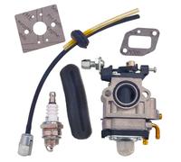 Vergaser für Motorsense mit Verbrennungsmotor | 42-62cc | Bohrung Ø9mm | Zweifachmontage | Dichtungen | Zündkerze | Schlauch mit Filter für Benzian | Luftfilter | Ersatzteil