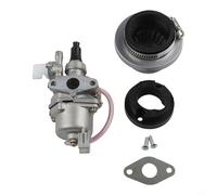 Vergaser mit Luftfilterstapel für 47cc 49cc Motor kompatibel mit Motorrad Rasenmäher Geländewagen 650038mm Metall Gummi Ersatzteil