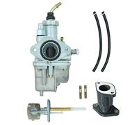 Vergaser passend für Yamaha Breeze 125 1989-2004 Grizzly 125 YFM125 YFM125G Carb 2004-2013 mit Ansaugkrümmer-Kofferraum/Kraftstoffventil Petcock Switch