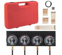 Vergaser-Vakuummeter - Motorrad-Vergaser-Synchronisations-Set mit Präzisions-Messgerät | -Einstellwerkzeug für Garage, Werkstatt, Autobahnfahrten und Touren