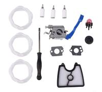 Vergaser Wartungsset für 125B 125BX 125BVX Laubbläser mit Dichtung Kraftstoffleitung Filter Zündkerze Ersatzteil Kit