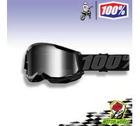 Verkleidung Brille Maske Von Cross Enduro 100% Strata 2 black Gespiegelt