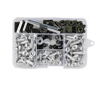 Verkleidung Schrauben Verkleidungsschrauben-Clips Für Yamaha YZF 600 R6 R1 R6S R3 YZF600 YZF600R FZ6/R Windschutzscheibenschrauben-Muttern-Schrauben-Sets Windschutzscheiben Schraubensatz(Silber)