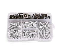 Verkleidungsschrauben 175-teiliges Motorrad-Windschutzscheiben-Set Für XP530 YZ80 YZ85 YZ125 YZ 80 85 125 125F 450F Verkleidungsschrauben Muttern Aluminium Muttern Karosserie(Silber)