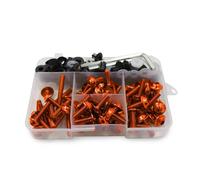 Verkleidungsschrauben Befestigungsclip Schraubensatz Für Kawasaki Für Z1000 Für Z900 Für Z800 Für Z750 Für Z650 Für ZX14(Orange)