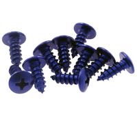 Verkleidungsschrauben kreuz blau eloxiert 4x12mm 10 Stück Motorrad Quad Mofa