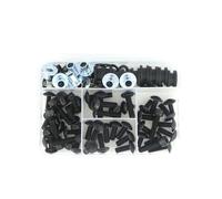 Verkleidungsschrauben-Set Für Kawasaki GPZ900R GPZ 900R (1984-1996), Windschutzscheiben-Befestigungsschrauben, Muttern Und Zubehör Windschild Befestigung(Schwarz)