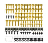 Verkleidungsschrauben-Set Mit Muttern Clips Für Suzuki Für Inazuma 250 Für GW250 GW250F Für SFV650(Gold)