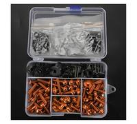 Verkleidungsschrauben Verkleidungsschrauben Für Motorrad-Windschutzscheibe Für Xmax X-MAX 125 250 300 400 200 Komplettes Set Verkleidung Und Seitenverkleidung Muttern Karosserie(Orange)