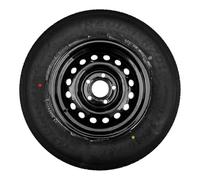 Verstärktes Rad für Anhänger 185/80 R14C 104/102N mit schwarzer UNITRAILER Stahlfelge 5,5Jx14 H2 5x112 ET30 - 14 Zoll Komplettrad bis 900 kg für Anhaenger und Wohnwagen