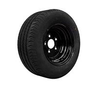 Verstärktes Rad für Anhänger 195/55 R10C 98/96N mit schwarzer UNITRAILER Stahlfelge 6Jx10 H2 5x112 ET-4 - 10 Zoll Komplettrad bis 750 kg für Anhaenger und Wohnwagen