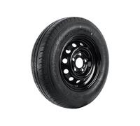 Verstärktes Rad für Anhänger 195/55 R10C 98/96N mit schwarzer UNITRAILER Stahlfelge 6Jx10 H2 5x112 ET-4 - 10 Zoll Komplettrad für Anhänger und Anhaenger bis 750 kg