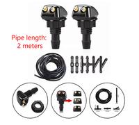 Verstellbare Auto Scheibenwaschanlage Wischerdüse Ersatz mit Schlauch Set