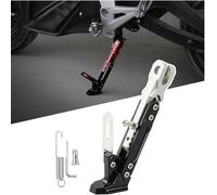 Verstellbarer Motorrad Seitenständer für Yamaha Tricity 300 Tricity300, Motorrad Stativ Seitenhalterung Zubehör Rutschfestem Breitem Standfuß,A Silver
