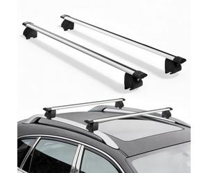 VEVOR 2 x Dachgepäckträger Querträger 75 kg Tragkraft, Abschließbare Dachträger für PKW SUV, Passend für Erhöhte & Bündige Dachreling, 180-1035 mm Relingabstand, für Dachbox Kanu Fahrrad Transportkorb