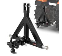 VEVOR 3-Punkt-Anhängerkupplung, 5,08 cm Empfänger, Dreipunktaufnahme mit 3 Anhängerkugeln, Traktor-Deichseladapter, kompatibel mit Kubota, Mahindra, Ford, Yanmar, John Deere, Massey Ferguson
