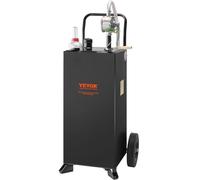 VEVOR 30 Gallonen Gas-Caddy, Kraftstoffspeichertank mit Rädern, tragbarer Kraftstoff-Caddy mit manueller Transferpumpe, Benzin-Diesel-Kraftstoffbehälter für Autos, Rasenmäher, Geländefahrzeuge, Boote