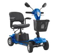 VEVOR 4-Rad-Elektromobil für Senioren, Mobilitätsroller mit 25 km Reichweite, Seniorenmobil, All-Terrain-Reiserollstuhl mit Anti-Rutsch-Rädern, 9° Steigfähigkeit & 120 kg Tragkraft, Blau