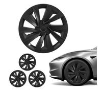 VEVOR 4x Radkappen für Tesla Model Y 2025, 19 Zoll Radzierblenden aus ABS Kunststoff, Radblenden 4er Set mit 10 Speichen & Snap-On-Montage Design, R19 Radabdeckungen für Deko & Daubschutz, Mattschwarz