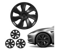 VEVOR 4x Radkappen für Tesla Model Y 21-24, 19 Zoll Radzierblenden aus ABS Kunststoff, Radblenden 4er Set mit 7 Speichen & Snap-On-Montage Design, R19 Radabdeckungen für Deko & Daubschutz, Mattschwarz