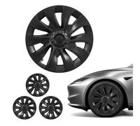 VEVOR 4x Radkappen Set für Tesla Model 3 17-23, 18 Zoll Radzierblenden aus ABS Kunststoff, Radblenden mit 10 Speichen & Snap-On-Montage Design, R18 Radabdeckungen für Deko & Daubschutz, Mattschwarz