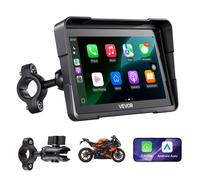 VEVOR 7" Motorrad GPS Navigator Motorrad Carplay Touchscreen Autoradio Schwarz