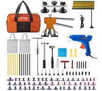 VEVOR 89 STK. Auto Dellen Reparaturset professionell, Paintless Ausbeulwerkzeug, DIY Repair Puller kit Dent Removal Tool, Hagel Reparatur, LED Reflektierende Platte Gleithammer Dellenheber T-Stange
